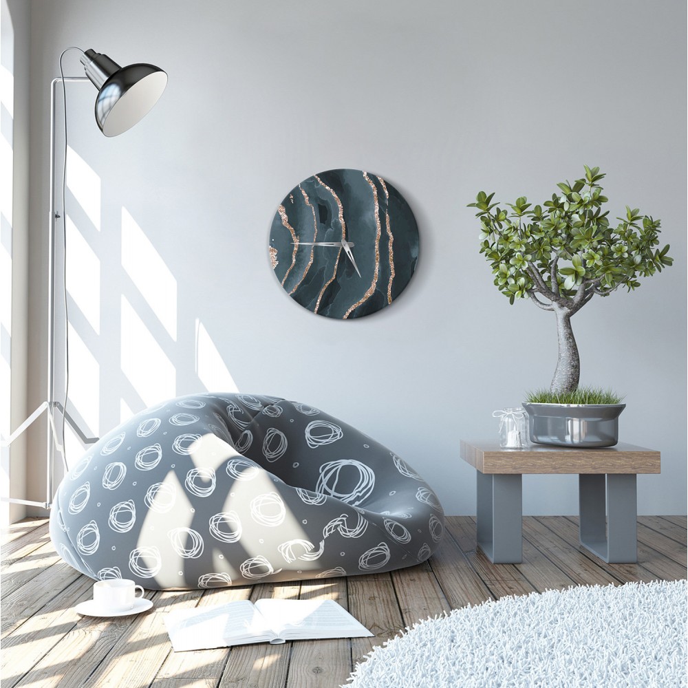 Modern marble wall clock